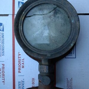 Vintage General Electric Co Brass Gauge Rare Restoration Project Repair Used